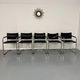 Lot of 5 tubular metal leather chairs designed by Mart Stam, Bauhaus, 1970s.