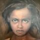 Portrait by Heidi Vanlerberghe painting on panel