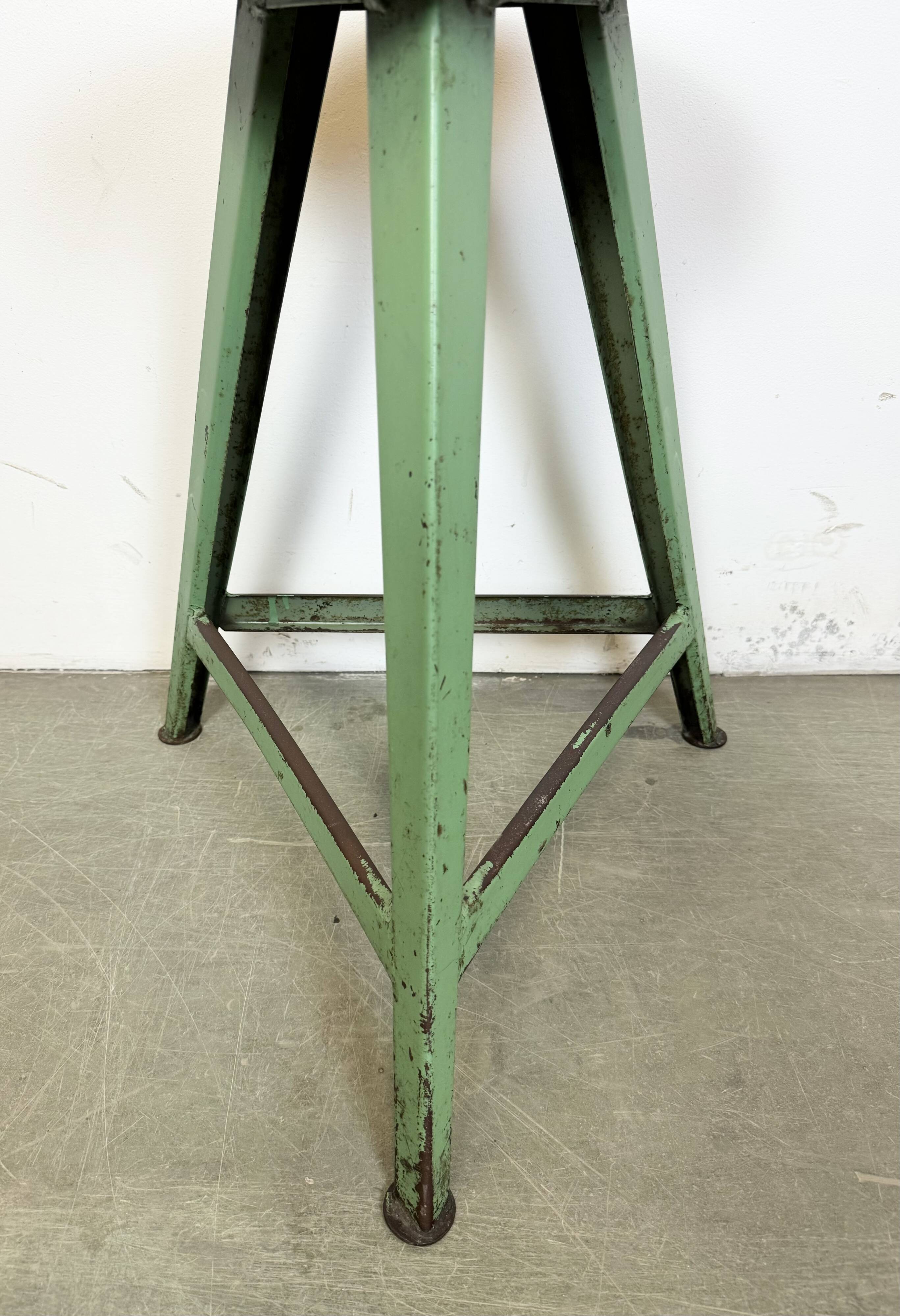 Green Industrial Workshop Stool, 1960s