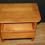 Pair of bedside tables with drawers in solid elm