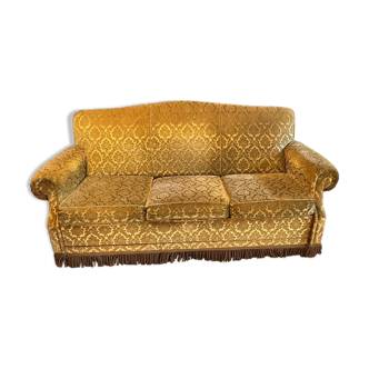 Vintage khaki velvet sofa