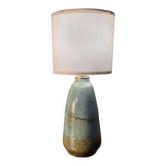Glazed turquoise green ceramic lamp 48x20 1970