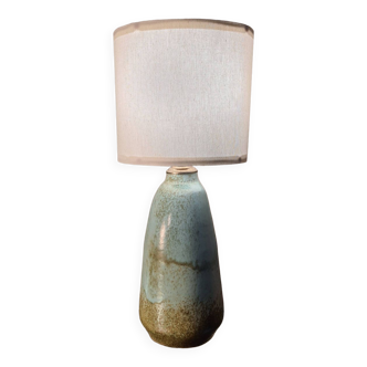 Glazed turquoise green ceramic lamp 48x20 1970