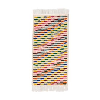 Kilim berbere with colored rectangles 130 x 65 cm