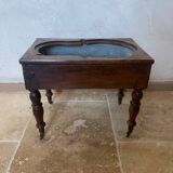 Mahogany bidet Napoleon III with zinc interior