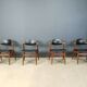 Chaises de salle à manger vintage Cowhorn par Tijsseling Meubelfabriek, Hulmefa, 1960,