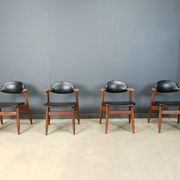 Vintage Cowhorn Dining Chairs by Tijsseling Meubelfabriek, Hulmefa, 1960s,