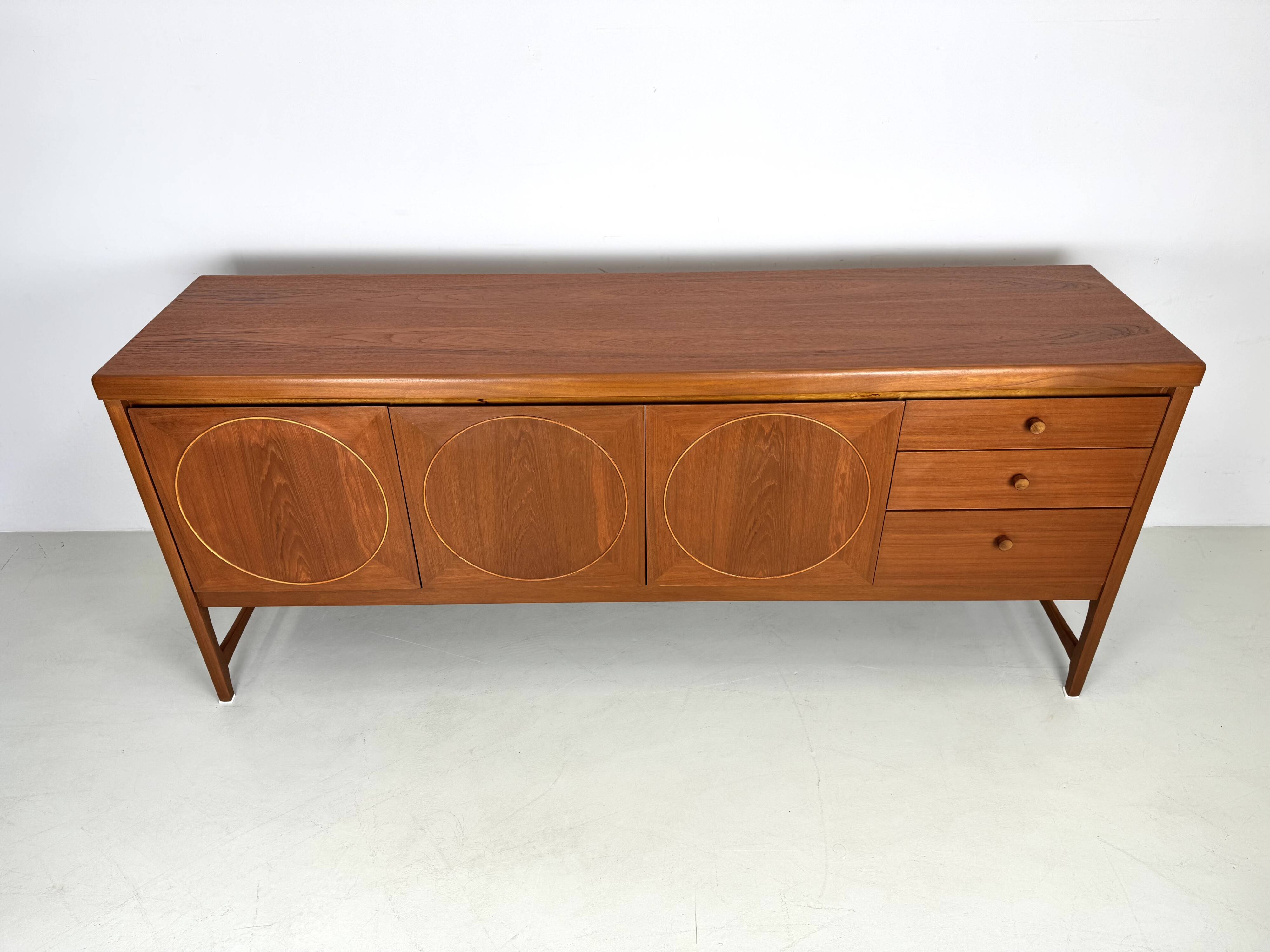 Unique vintage teak sideboard from the 1960s, produced by Nathan.