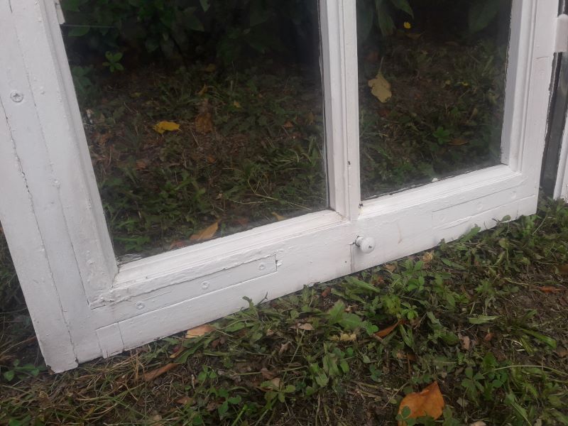 Glass window h146xl227 in arched oak