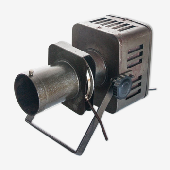 Vintage iron lamp or projector, industrial, Spain 1940