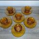 Duralex - 6 tasses et sous tasses verre orange