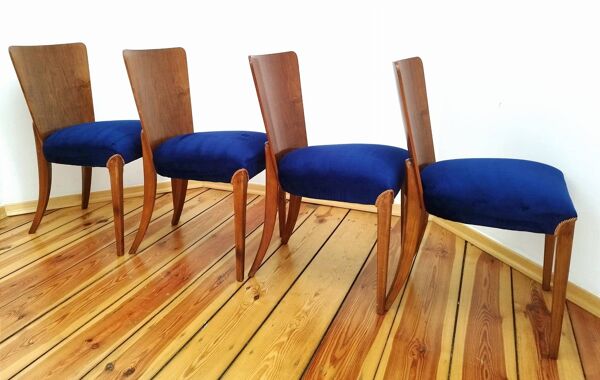4 chaises H-214 attr. à Jindřich Halabala pour Up Zavody, 1950