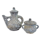 Annette Roux teapot and sugar bowl in Vallauris