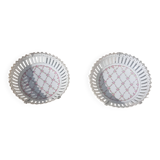 Set of 2 old porcelain lace plates