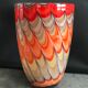 Vase in art verrerie blown glass polychrome mouth 24.5 cm