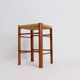 Mid-Century Wood and Rope Stool, 1960s - Seat height 50cm