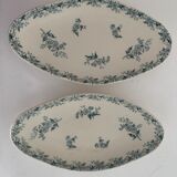Pair of Gien opaque porcelain ravines, April model