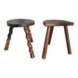 Set 2 nature deco milking stools