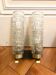 Pair of double glass wall light