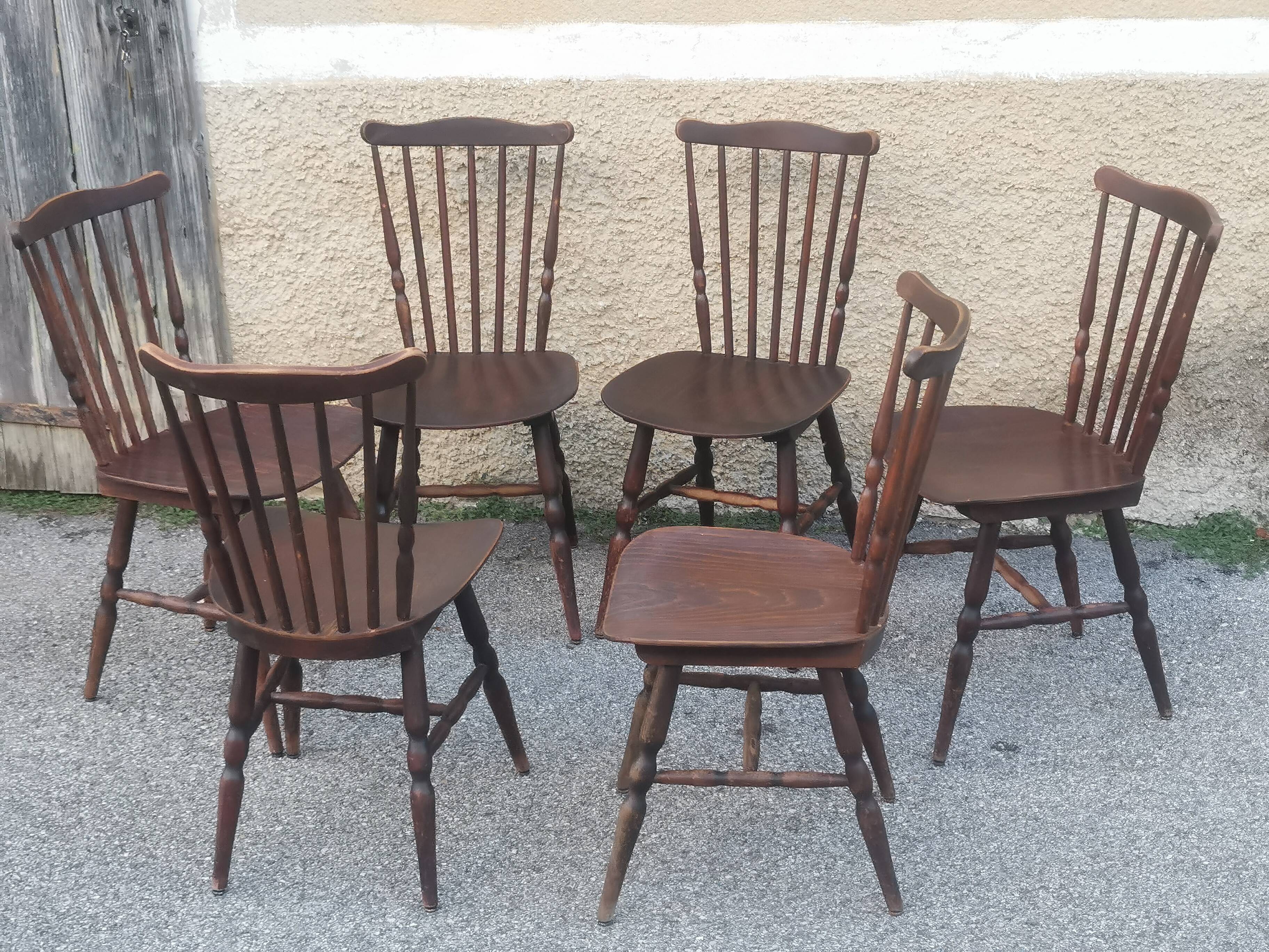 Serie de 6 chaises baumann "modèle tacoma'
