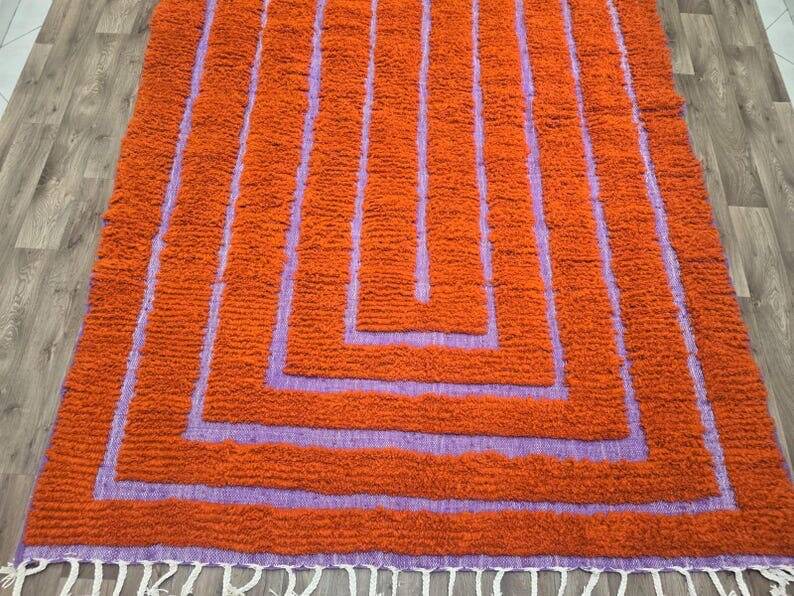 Traditional handmade pure wool Berber rug size 2/3 m