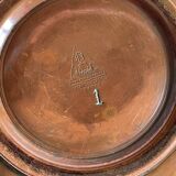 Planter by villedieu in vintage brown patinated copper