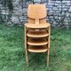 Dining chairs in vintage beech 60s