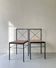 Set of 2 Italian chairs in black metal/cognac leather Arrben, Italy 1970.