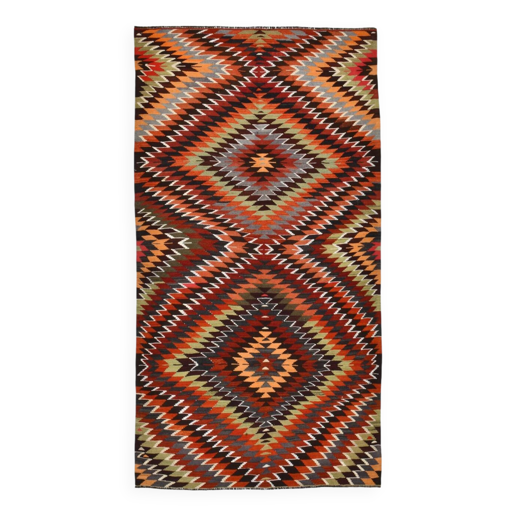 5x10 Madalion Design Turkish Kilim Rug,