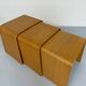 Set of 3 nesting coffee tables in thermoformed wood, 80s design