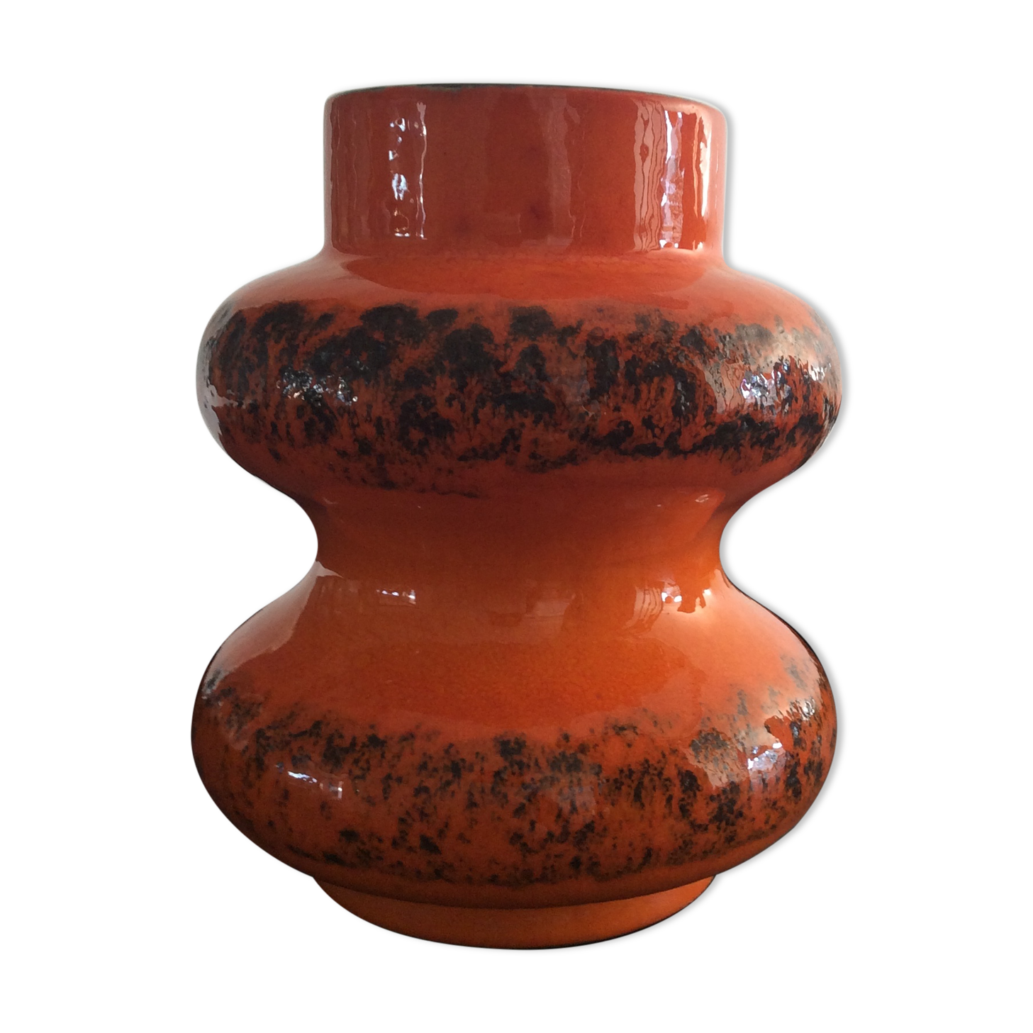 Scandinavian vase from the 60s in glazed ceramic