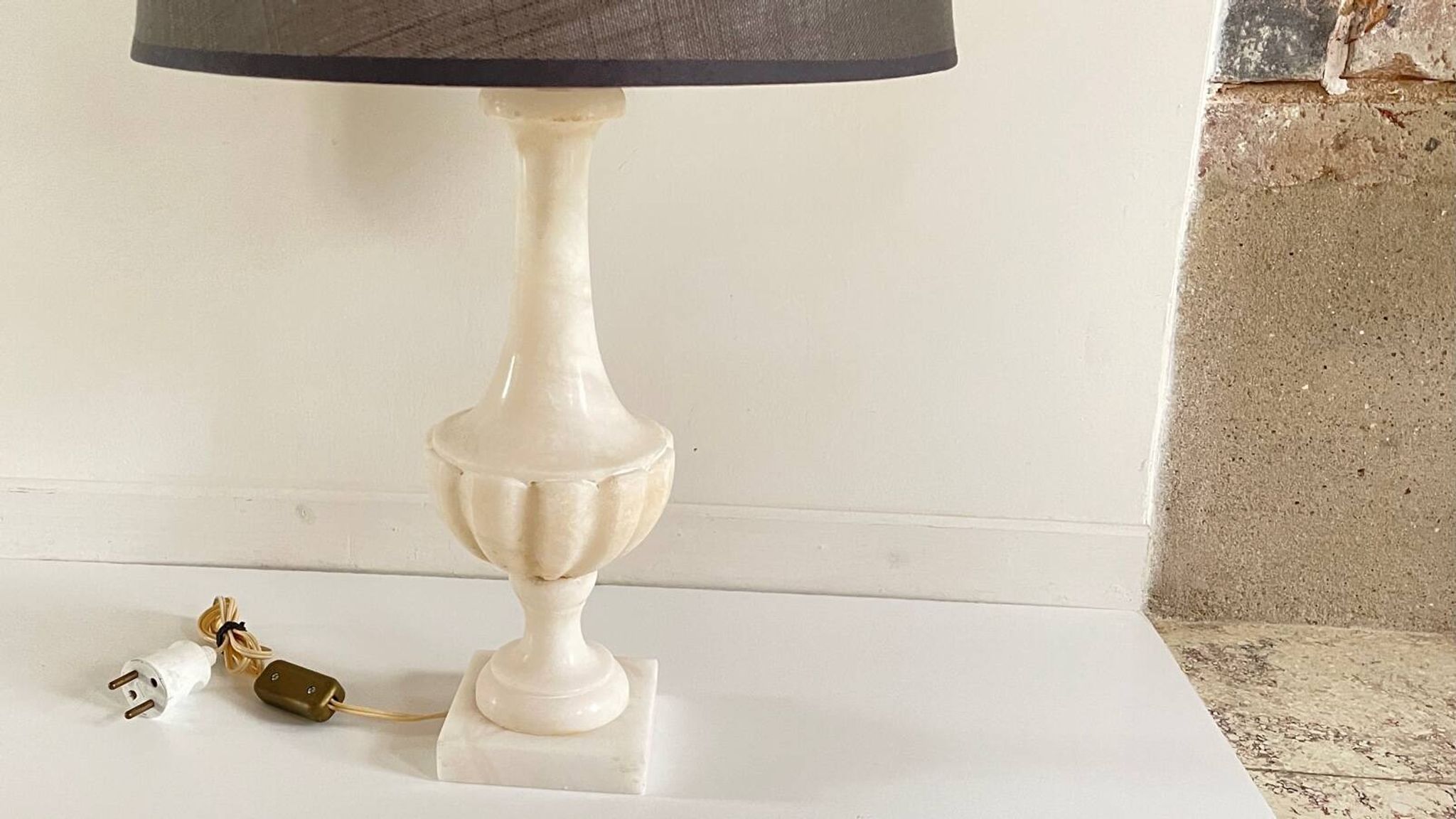 LAMPE Medicis Pierre d'ALBATRE Vintage