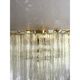 Italian luxury chandelier “Tronchi” Murano glass ceiling light in the Venini style.