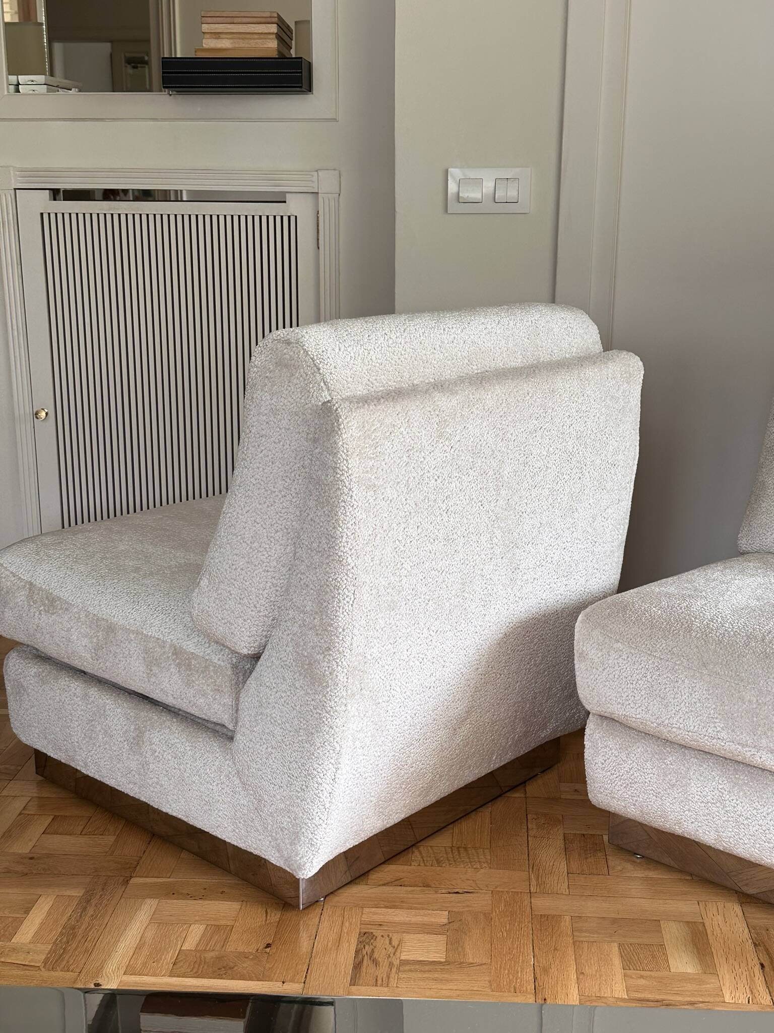 Sofa set + 2 Jacques Charpentier armchairs