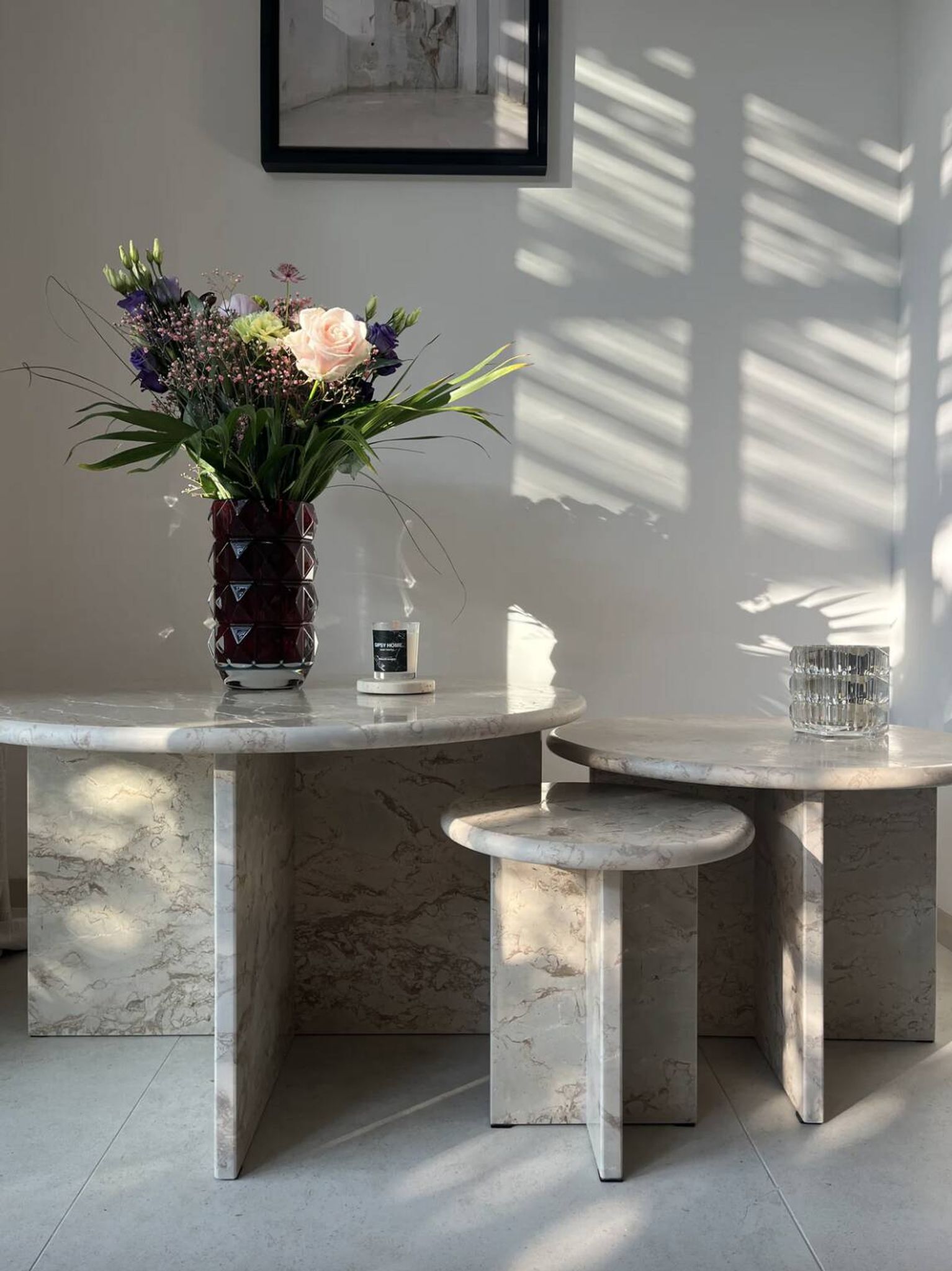 Trio of Gigognes coffee table 100% Pierre de David