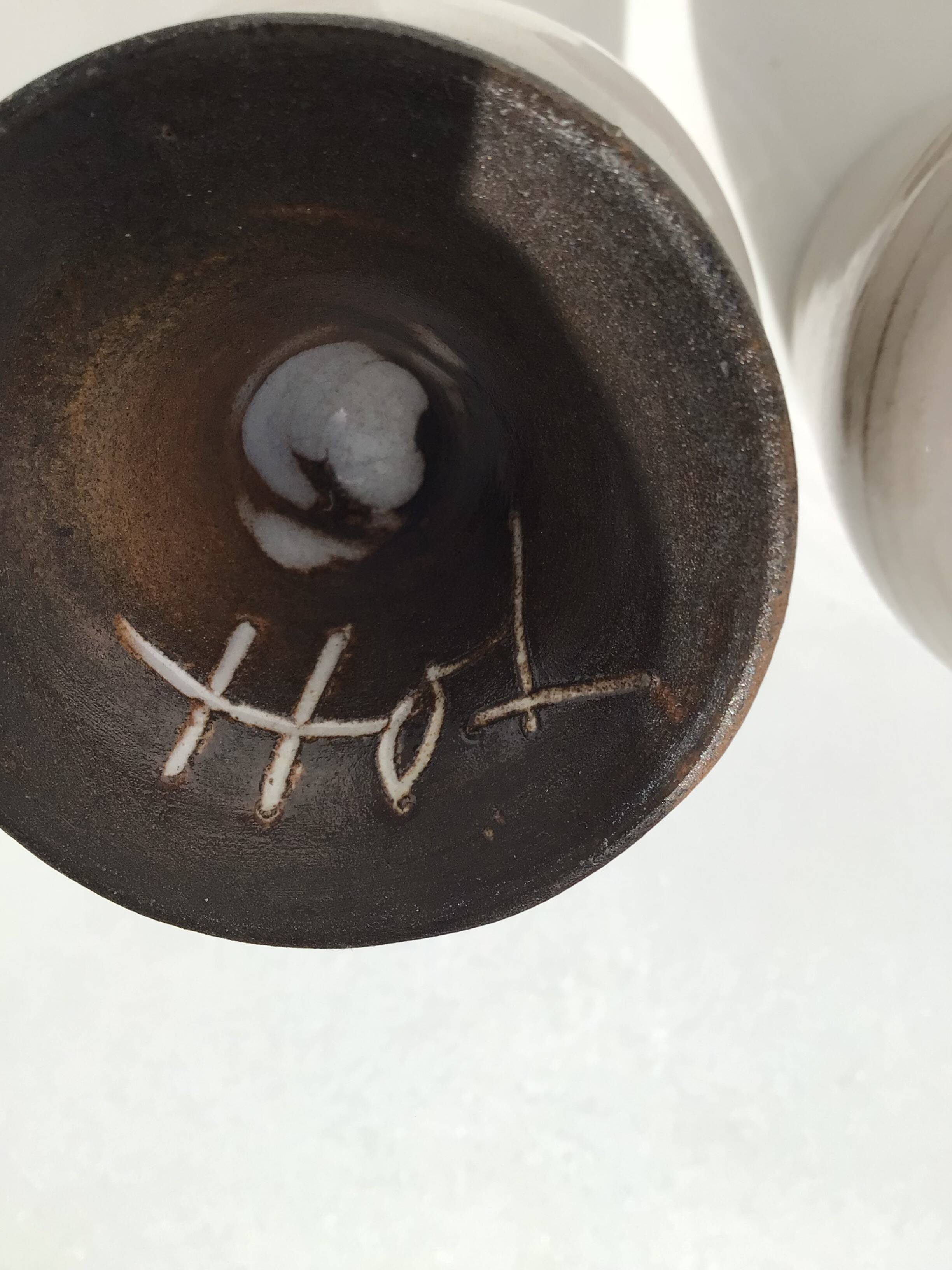 2 Mazagrans signed Gérard Hofmann 50s/60s