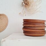 Set of 9 stoneware dessert plates