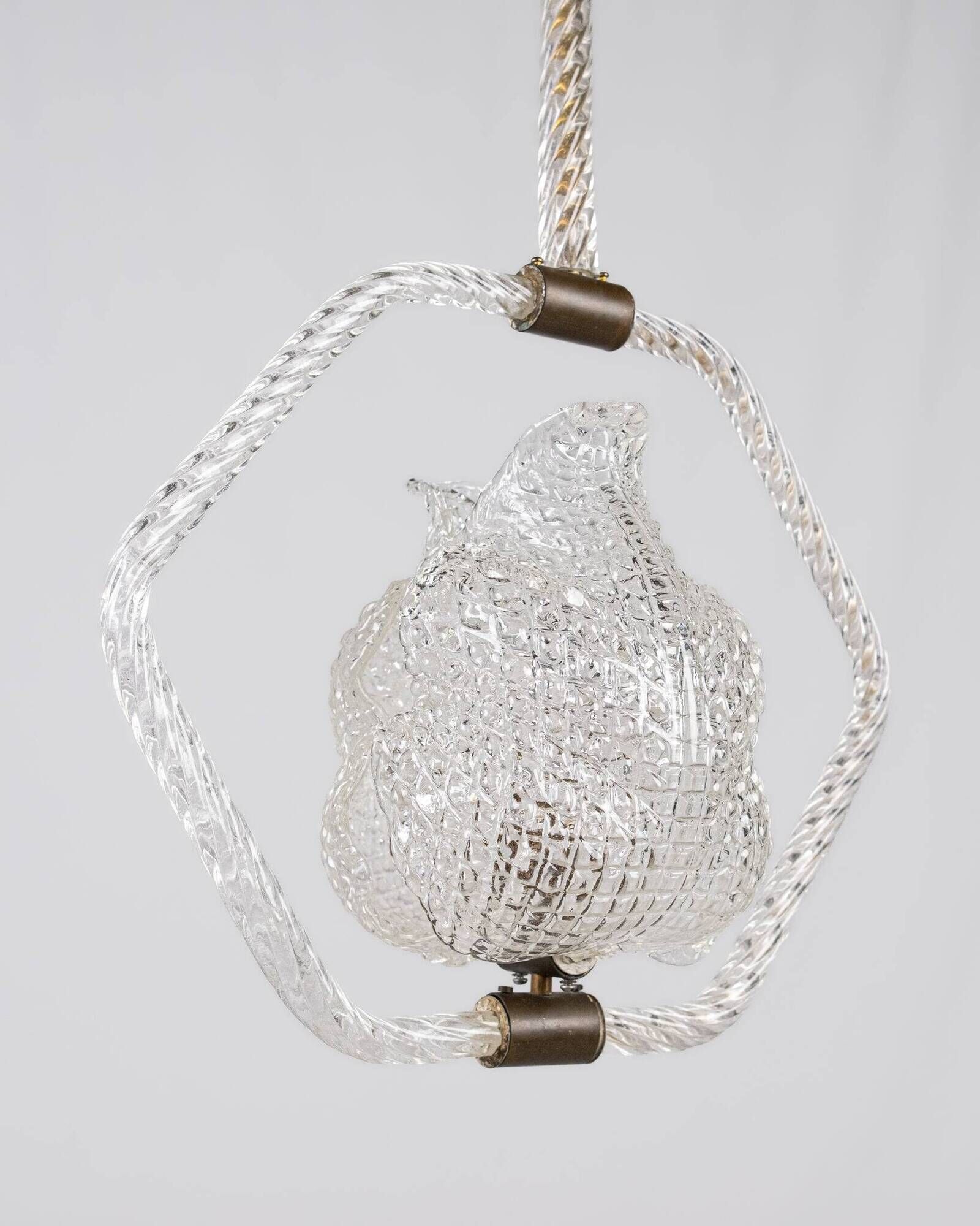 Murano glass chandelier by Barovier & Toso, Italy, 1940s