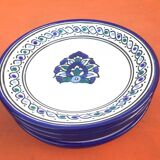 6 assiettes plates  en Faïence