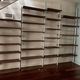 Unusual shelf, aluminium and wood