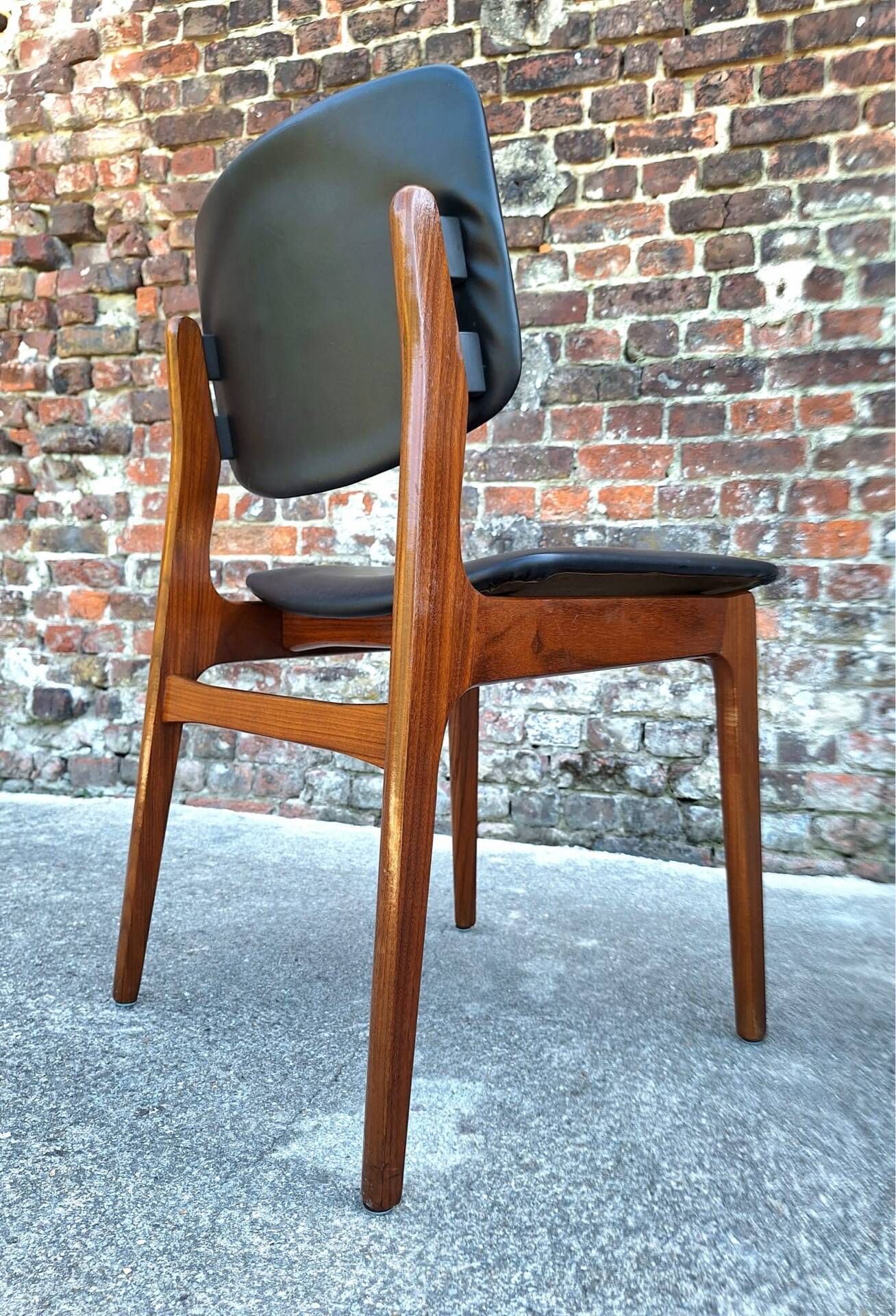 Pair of vintage Scandinavian chairs, antique seating furniture.