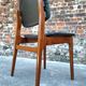 Pair of vintage Scandinavian chairs, antique seating furniture.