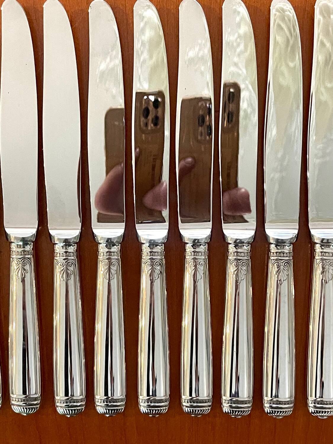 Christofle Malmaison, 12 cheese dessert knives 19.5 cm