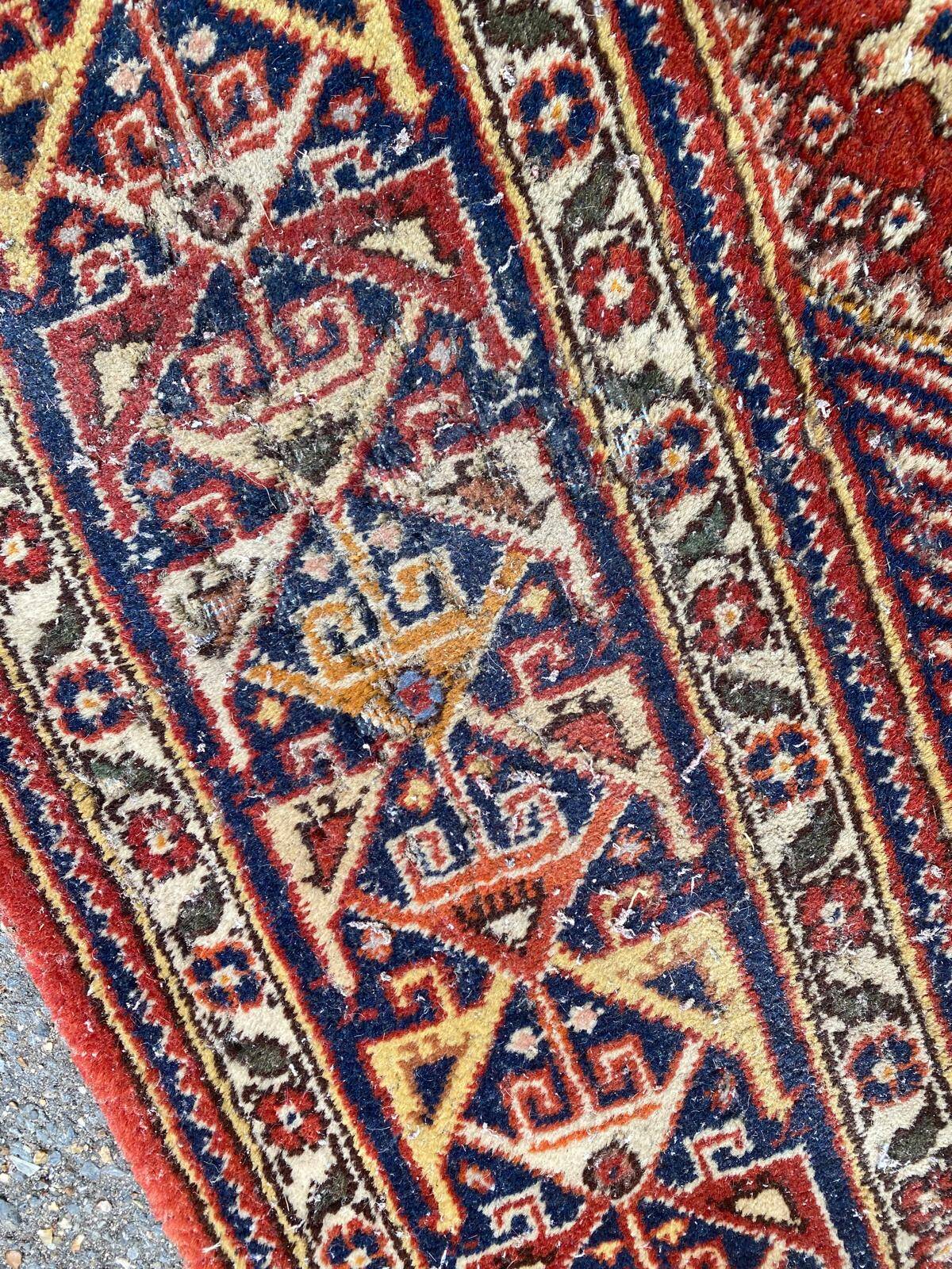 Burgundy wool Persian rug from Romania 200x300cm