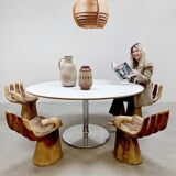 Table à manger ovale design vintage hollandais Pierre Paulin Artifort