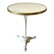 Table bistrot en fonte de fer grise et mélaminé beige ⌀ 60 cm