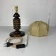 Wood Turned Mushroom Cocoon Table Lamp in the style of Charles Dudouyt