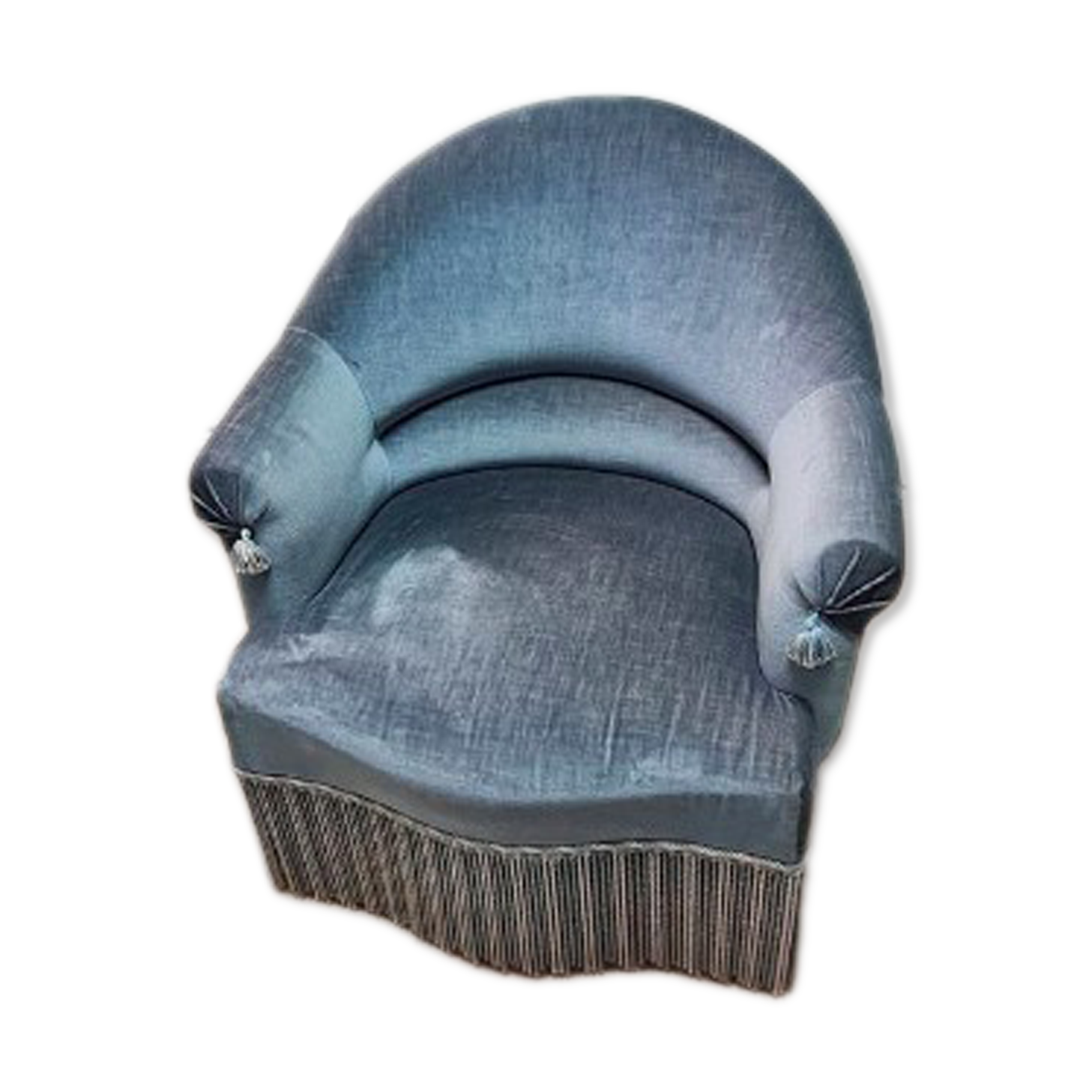 Toad armchair with emerald green velvet