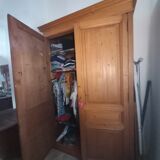 Old storage cabinet in fir, early twentieth century