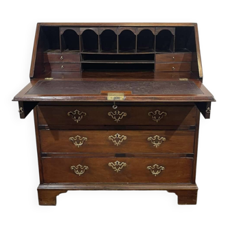 English Georgian donkey desk from the 19th century, mahogany and oak.
